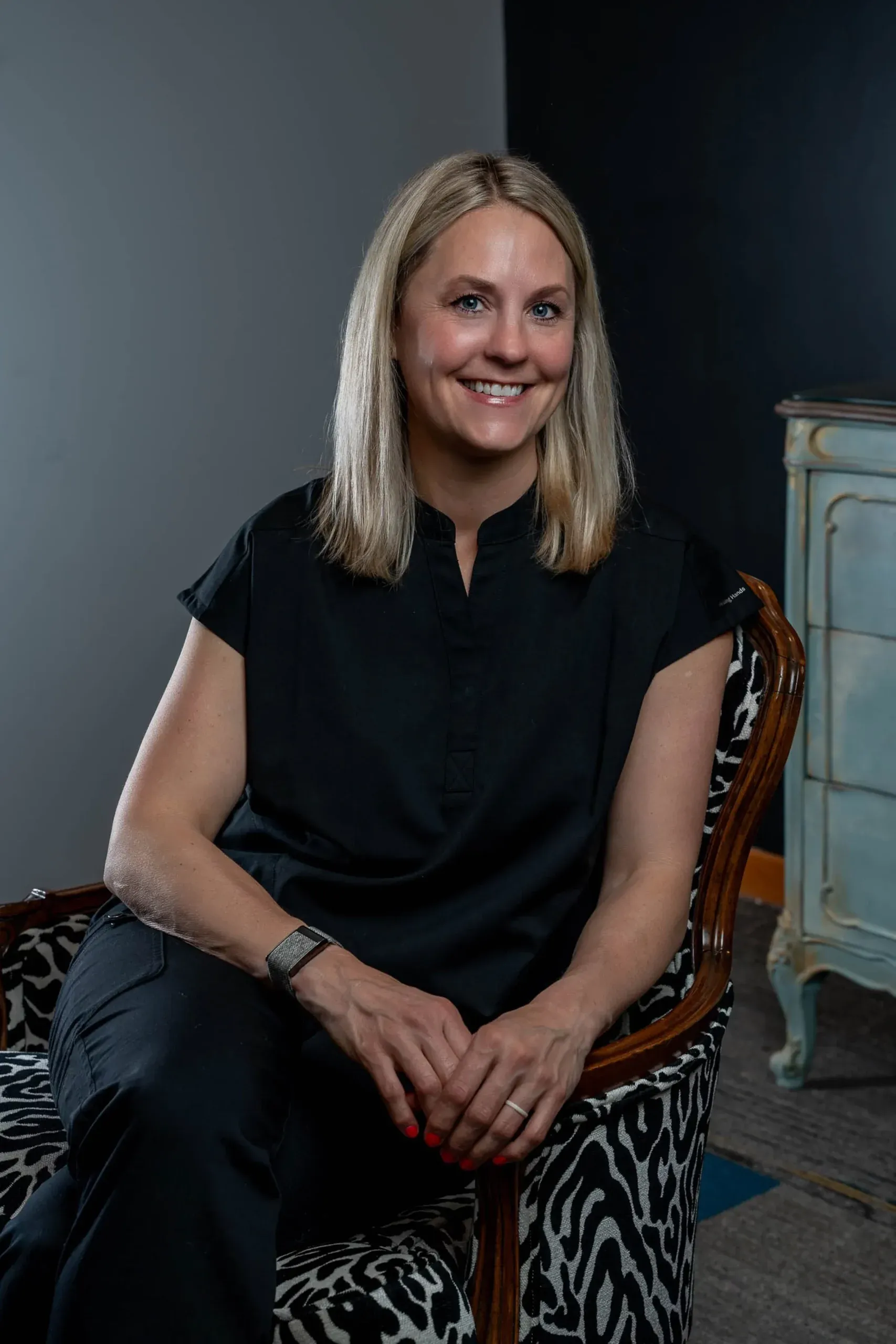 Massage therapist Andrea